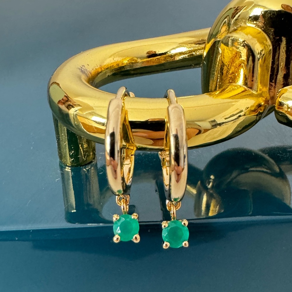 Mejuri Round Topaz Hoops
